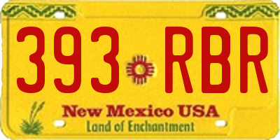 NM license plate 393RBR