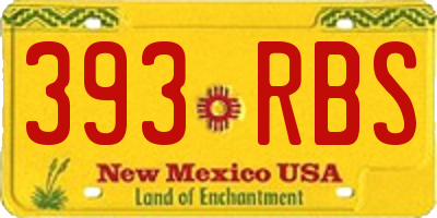 NM license plate 393RBS