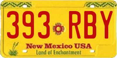 NM license plate 393RBY