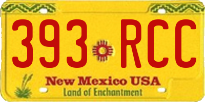 NM license plate 393RCC