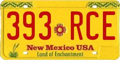 NM license plate 393RCE