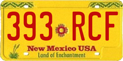 NM license plate 393RCF