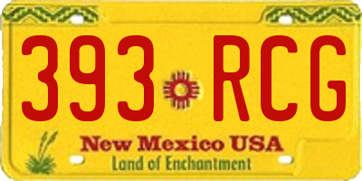 NM license plate 393RCG
