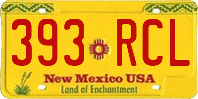 NM license plate 393RCL