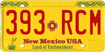 NM license plate 393RCM