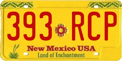 NM license plate 393RCP