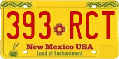NM license plate 393RCT