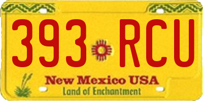 NM license plate 393RCU