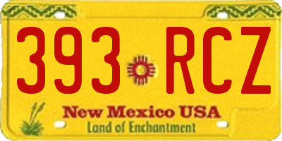 NM license plate 393RCZ