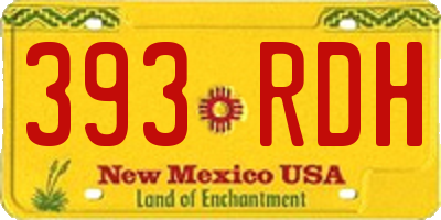 NM license plate 393RDH