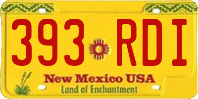 NM license plate 393RDI