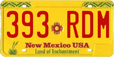 NM license plate 393RDM