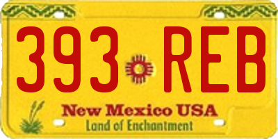 NM license plate 393REB