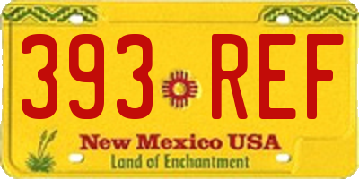 NM license plate 393REF