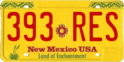 NM license plate 393RES