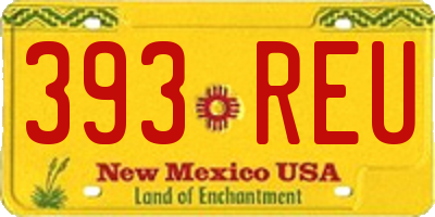 NM license plate 393REU