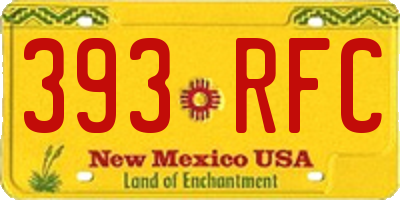 NM license plate 393RFC