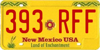 NM license plate 393RFF
