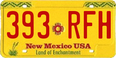 NM license plate 393RFH