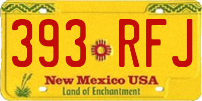 NM license plate 393RFJ