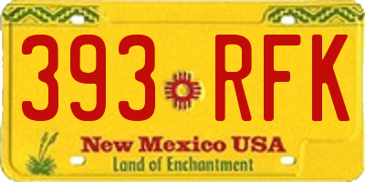 NM license plate 393RFK