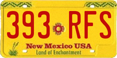 NM license plate 393RFS