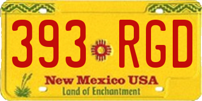 NM license plate 393RGD