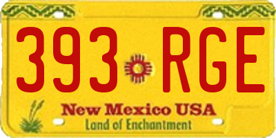 NM license plate 393RGE
