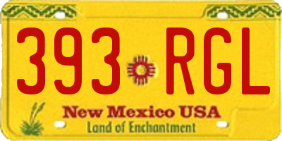 NM license plate 393RGL