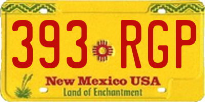 NM license plate 393RGP