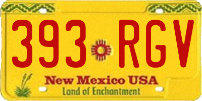 NM license plate 393RGV