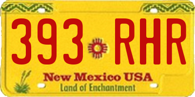 NM license plate 393RHR