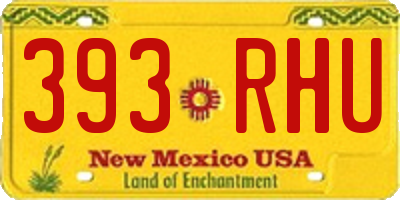 NM license plate 393RHU