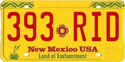 NM license plate 393RID