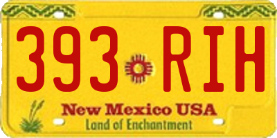 NM license plate 393RIH