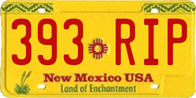 NM license plate 393RIP