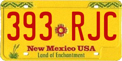 NM license plate 393RJC