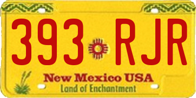 NM license plate 393RJR