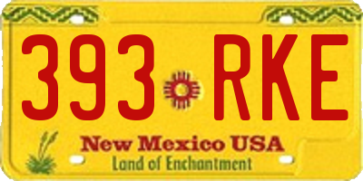 NM license plate 393RKE
