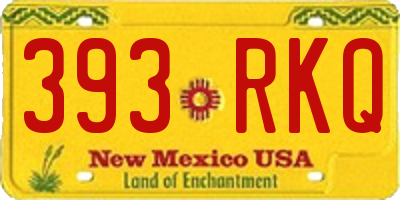 NM license plate 393RKQ