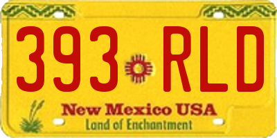 NM license plate 393RLD