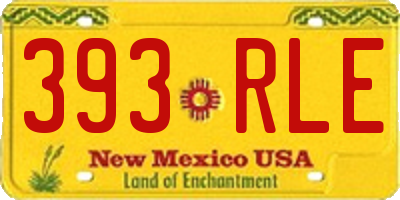 NM license plate 393RLE