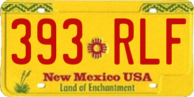 NM license plate 393RLF