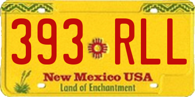 NM license plate 393RLL