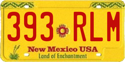 NM license plate 393RLM