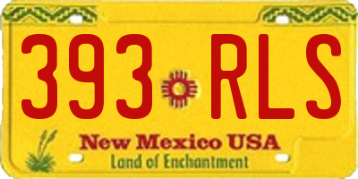 NM license plate 393RLS