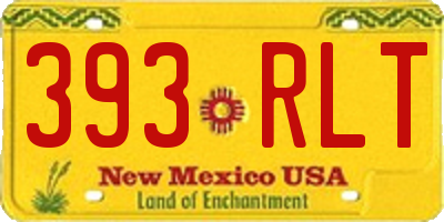 NM license plate 393RLT