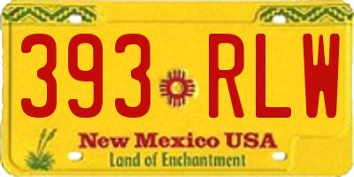 NM license plate 393RLW