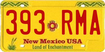 NM license plate 393RMA