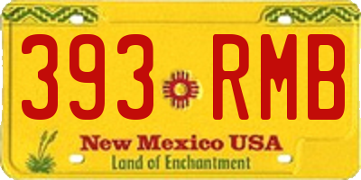 NM license plate 393RMB
